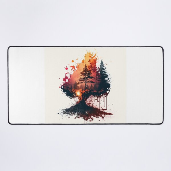 Vista previa del artículo con la obra «bosque en llamas», diseñado y vendido por Lyubas.