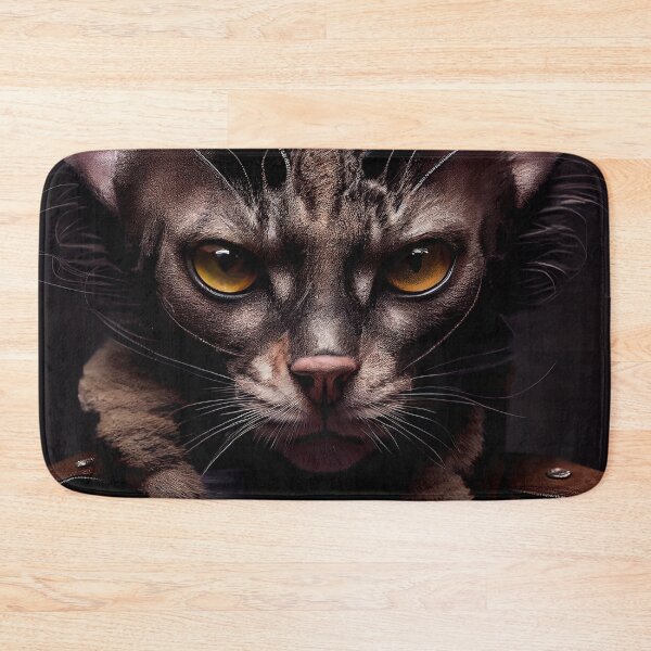 Item preview, Lykoi Cat Breed Portrait wears a leather jacket designed and sold by Nalaxation.