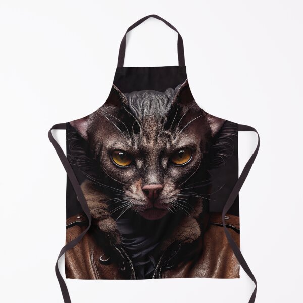 Item preview, Lykoi Cat Breed Portrait wears a leather jacket designed and sold by Nalaxation.