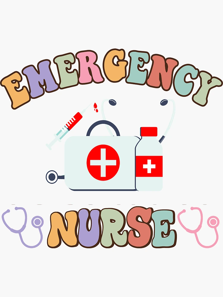ER Nurse Emergency Room Cute Nurse School Women Men Nursing Sticker for  Sale by ZANNIX