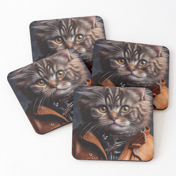 Item preview, Munchkin Cat Breed Portrait wears a leather jacket designed and sold by Nalaxation.