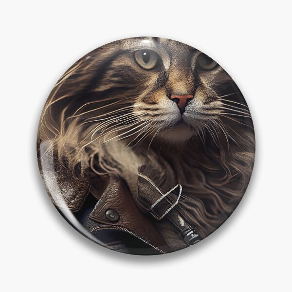 Item preview, Norwegian Forest Cat Breed wears a leather jacket designed and sold by Nalaxation.