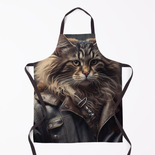 Item preview, Norwegian Forest Cat Breed wears a leather jacket designed and sold by Nalaxation.