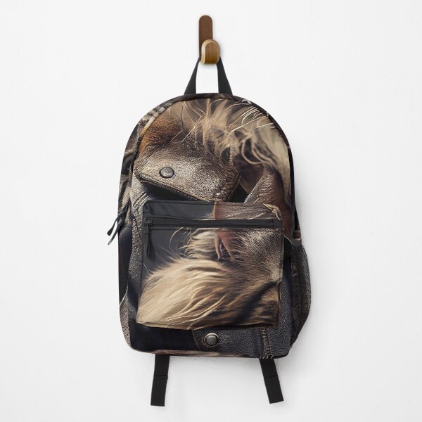 Item preview, Norwegian Forest Cat Breed wears a leather jacket designed and sold by Nalaxation.