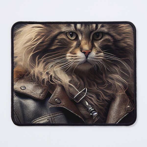 Item preview, Norwegian Forest Cat Breed wears a leather jacket designed and sold by Nalaxation.