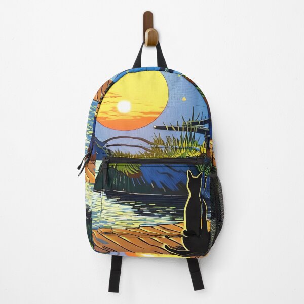Item preview, Cat Watching Sunset Scene designed and sold by roleshop.