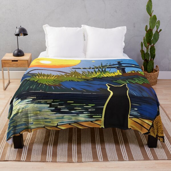 Item preview, Cat Watching Sunset Scene designed and sold by roleshop.