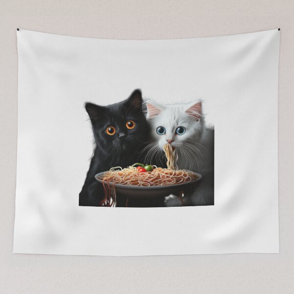 Item preview, Two Cats Eating Spaghetty  designed and sold by BISJOU.