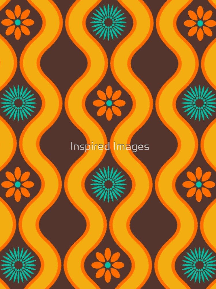1970's Retro Vintage Seventies Floral Flowers Pattern by ImageMonkey