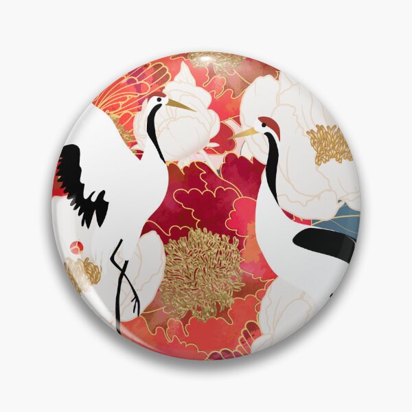 Item preview, traditional classical auspicious cloud peony crane  designed and sold by UnaWu533.