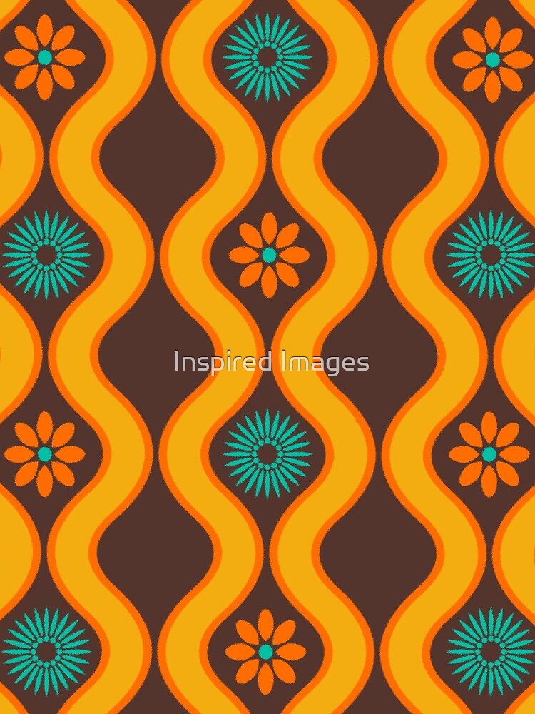 1970's Retro Vintage Seventies Floral Flowers Pattern by ImageMonkey