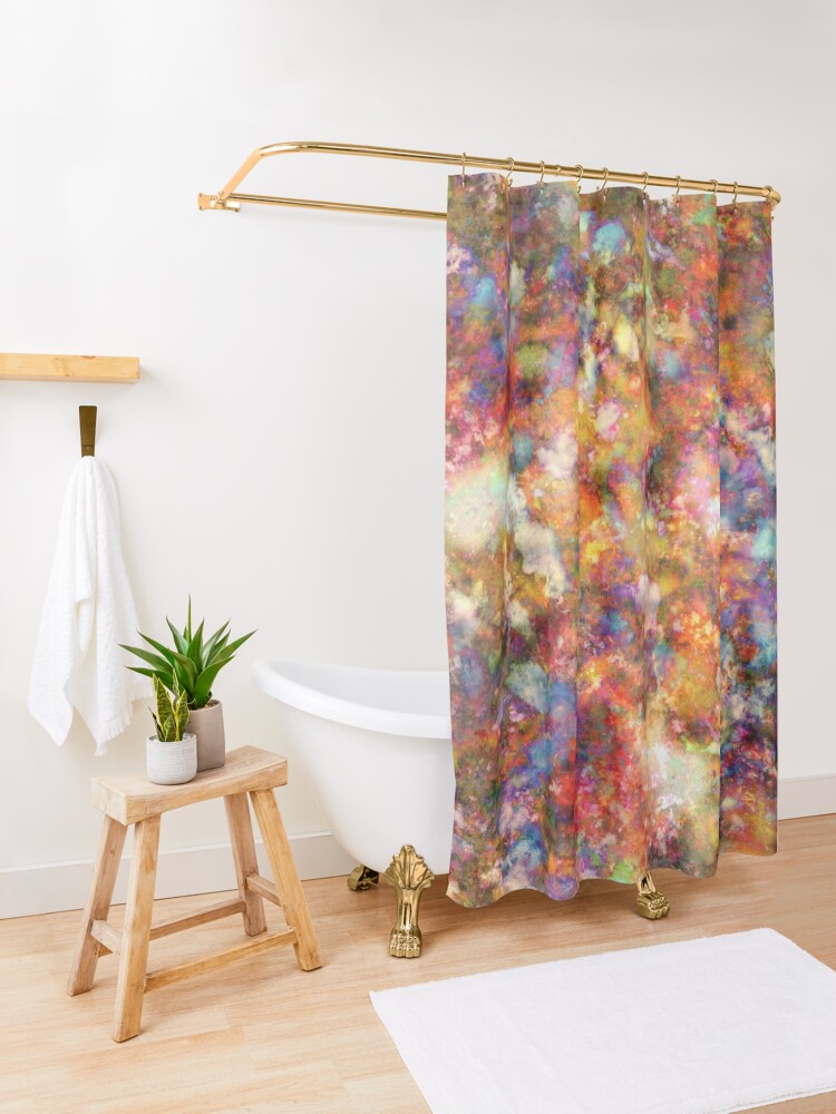 Alternate view of Walking the old pathway Shower Curtain