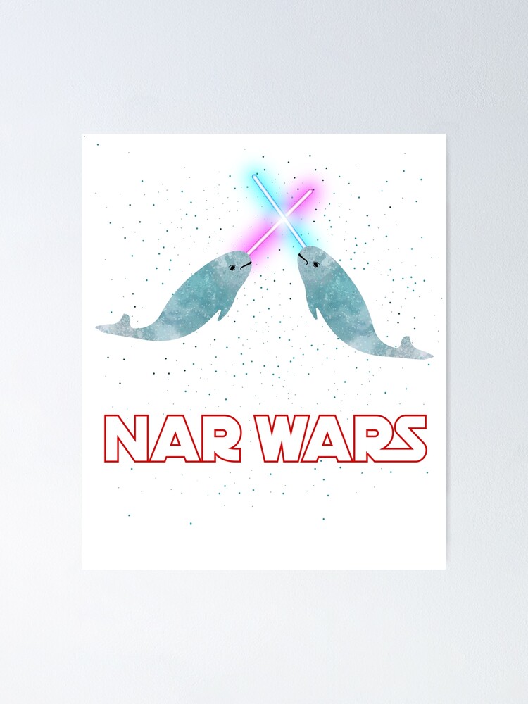 Funny Narwhal Shirt The Great Nar Wars Parody T-Shirt