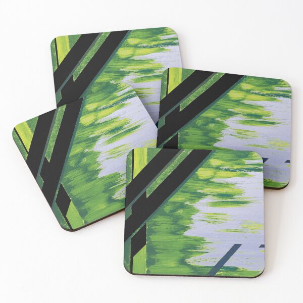 Item preview,   Bamboo grove in Spring Greens and Lilac designed and sold by BlackArtichoke.