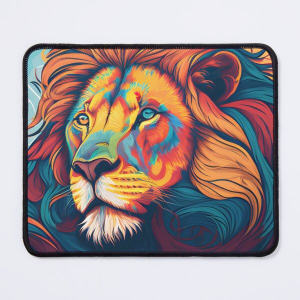 Item preview, A colorful lion head designed and sold by Warehouse46.