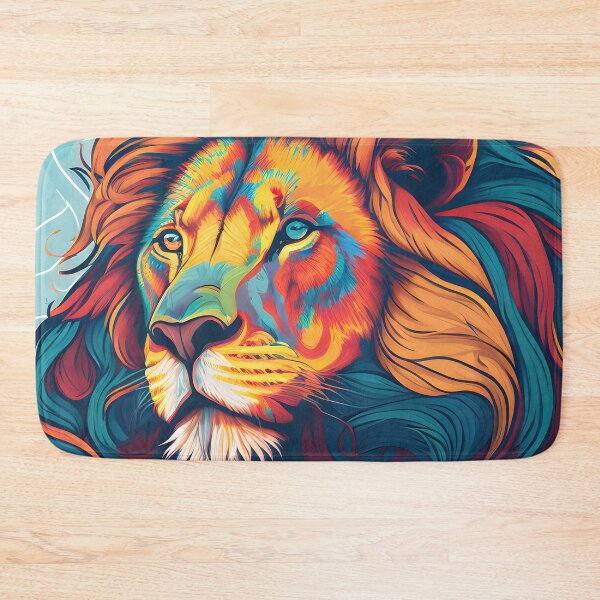 Item preview, A colorful lion head designed and sold by Warehouse46.