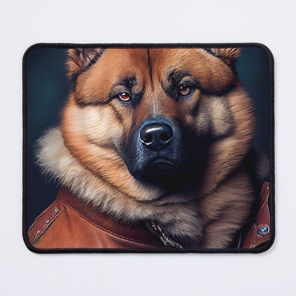 Item preview, Akita wearing leather jacket - Dog Breed Portrait designed and sold by Nalaxation.