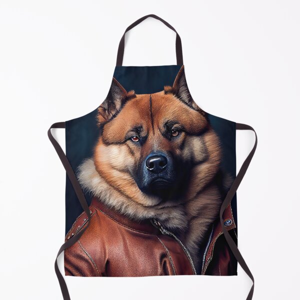 Artikelvorschau, Akita wearing leather jacket - Dog Breed Portrait entworfen und verkauft von Nalaxation.