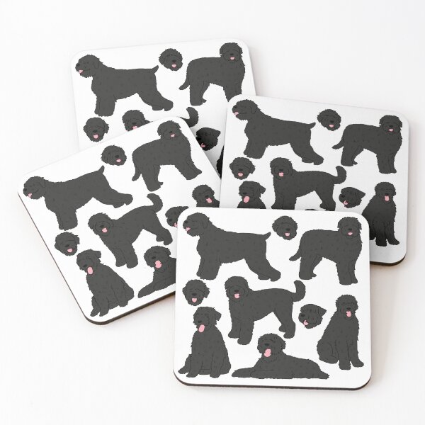 Item preview, Black russian terrier cute illustration pattern  designed and sold by Yarafantasyart.