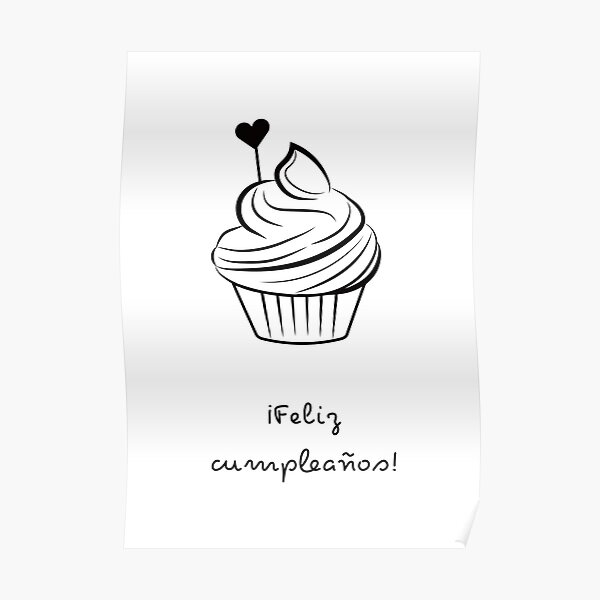 "¡Feliz cumpleaños! Happy birthday in Spanish, Spanish birthday " Poster for Sale by ScandiStuff