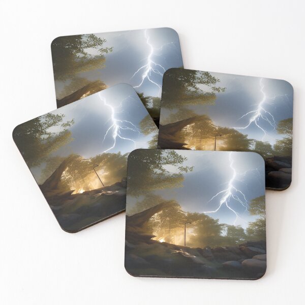 Item preview, Lightning Strike at Dusk in Wilderness designed and sold by deniselynnimage.