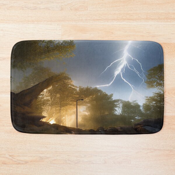 Item preview, Lightning Strike at Dusk in Wilderness designed and sold by deniselynnimage.