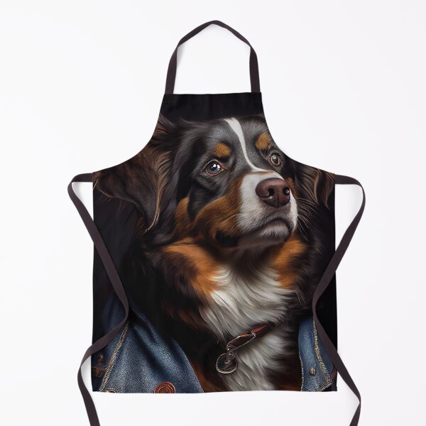 Artikelvorschau, Australian Shepherd wearing leather jacket - Dog Breed Portrait v 2 entworfen und verkauft von Nalaxation.