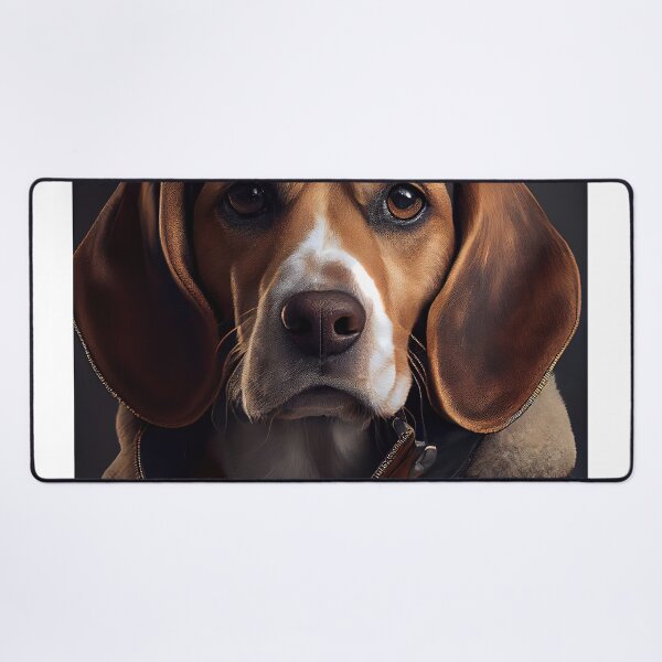 Item preview, Beagle Dog wearing leather jacket - Dog Breed Portrait designed and sold by Nalaxation.