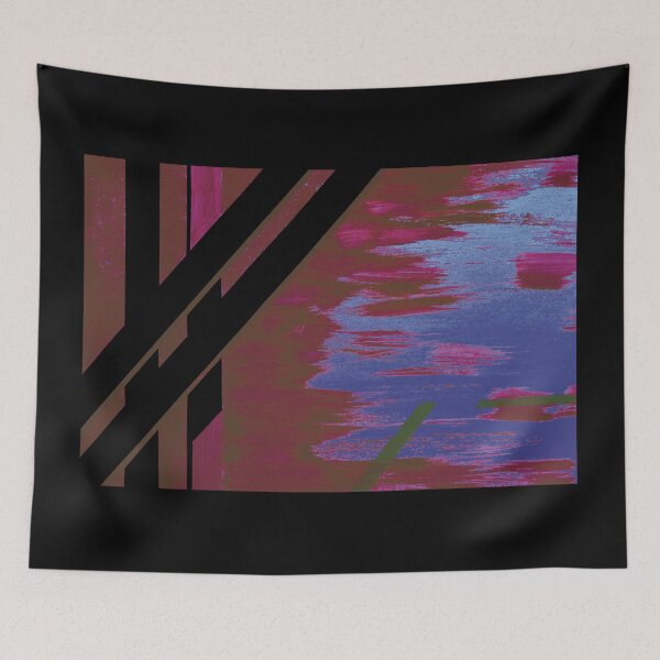 Item preview,   Bamboo grove in Magenta and Flouresent Blue designed and sold by BlackArtichoke.