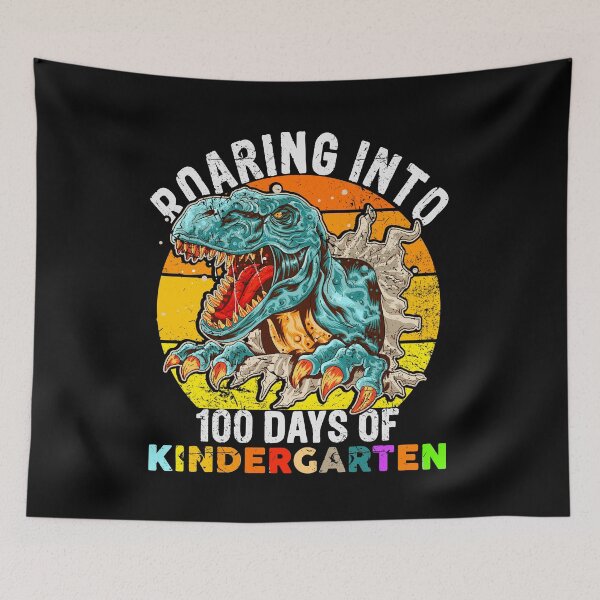 Item preview, Roaring Into Kindergarten Dinosaur T Rex 100th days of kindergarten designed and sold by sprintmoon.