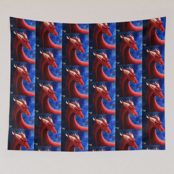 Item preview, Zafira, the dragon (blue background) designed and sold by ItsPaulaaArt.