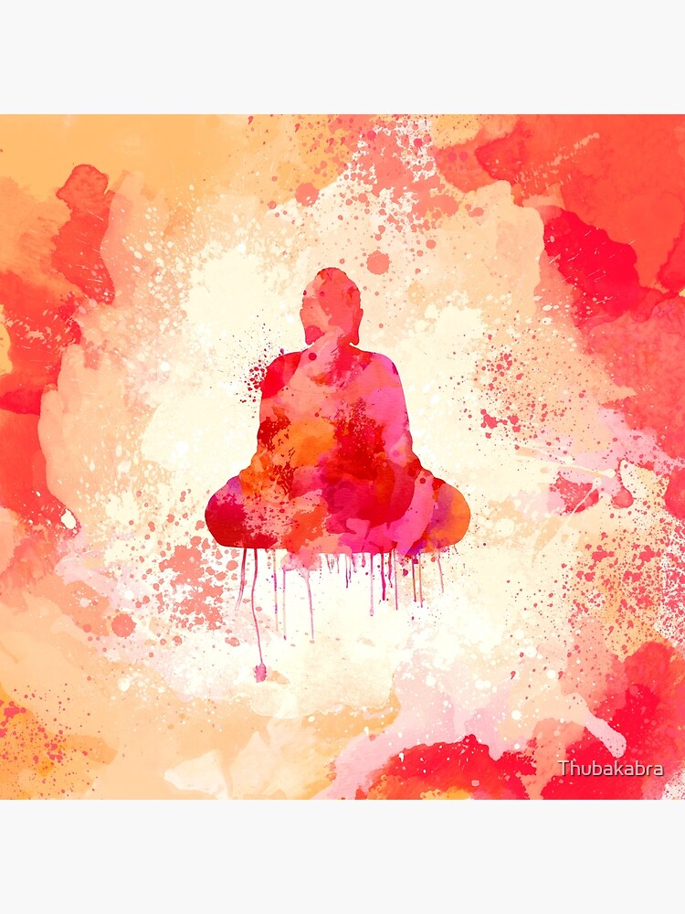 Red Buddha Watercolor art Red Buddha Watercolor art