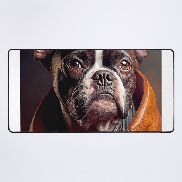 Item preview, Boston Terrier wearing leather jacket - Dog Breed Portrait designed and sold by Nalaxation.