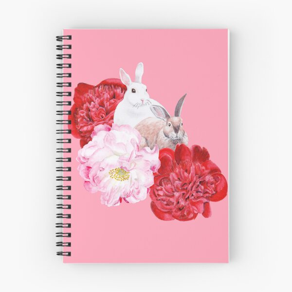 Item preview, Rabbits and Peonies designed and sold by YuNikDraw.