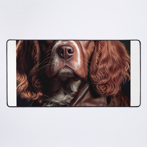 Item preview, Brittany Dog wearing leather jacket - Dog Breed Portrait designed and sold by Nalaxation.