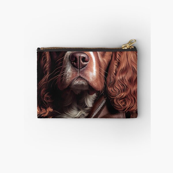 Item preview, Brittany Dog wearing leather jacket - Dog Breed Portrait designed and sold by Nalaxation.