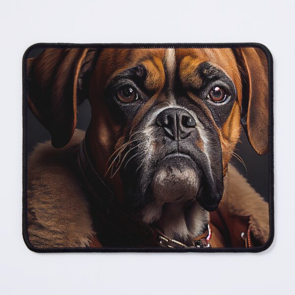 Item preview, Boxer wearing leather jacket - Dog Breed Portrait designed and sold by Nalaxation.