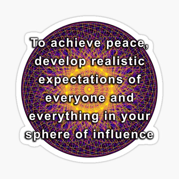 Mesmerize Peace - Geometric Art with a Message Sticker