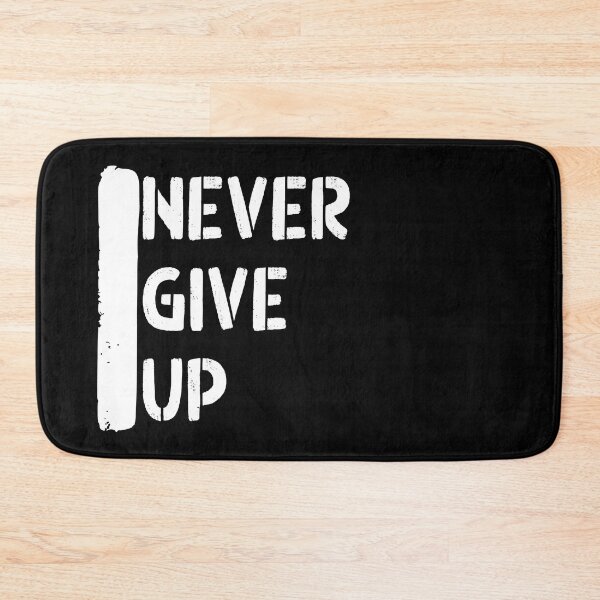 Item preview, Cool Stencil Never Give Up Quote | Stencil Design | White text designed and sold by RiciPaneto.