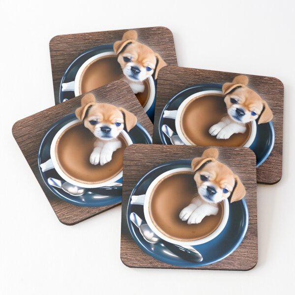 Item preview, Cute Puppy Dog And Coffee Puppuccino  designed and sold by ShopSunday.