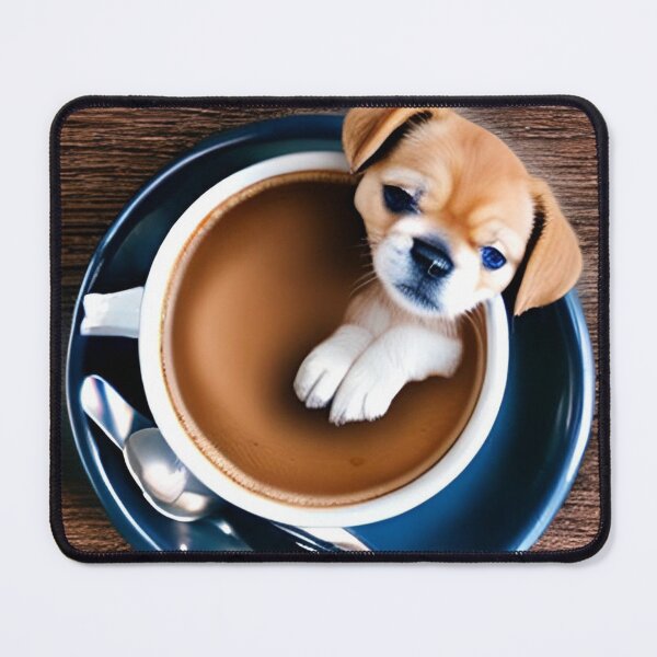 Item preview, Cute Puppy Dog And Coffee Puppuccino designed and sold by ShopSunday.