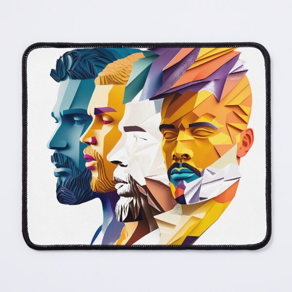 Item preview, Colorful Origami Men's Faces designed and sold by Sudo-i.