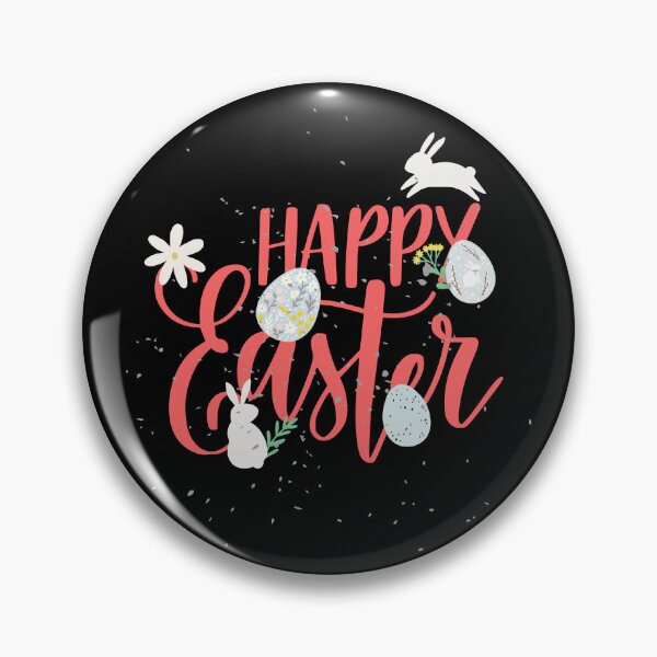 Item preview, Happy Easter decorated with beautifully patterned eggs and rabbits. Designed to look simple and not too cluttered. designed and sold by P-De-Design.