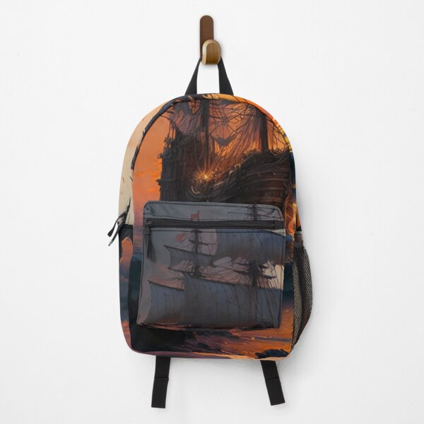 Item preview, Pirate ship in sunset designed and sold by Paintandgo.