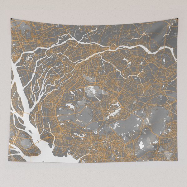 Item preview, Dongguan City Map of Guangdong, China - Bauhaus designed and sold by deMAP.