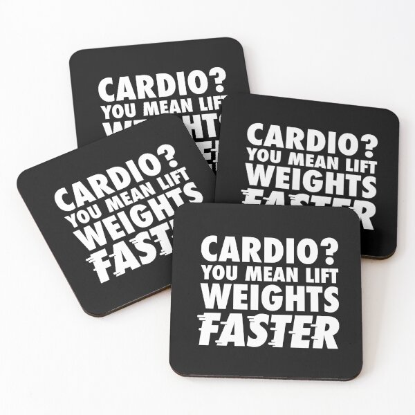 Item preview, Cardio? You mean lift weights faster - Funny Gym Shirt designed and sold by TeeMonsters.