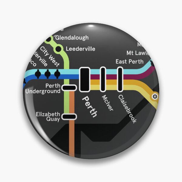 Item preview, Perth Rail Map designed and sold by monkebox.