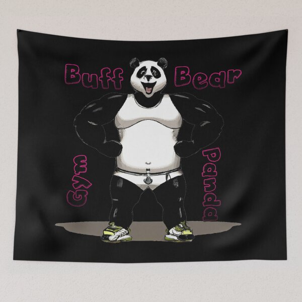 Item preview, Buff Bear Gym Panda designed and sold by jgoenett.