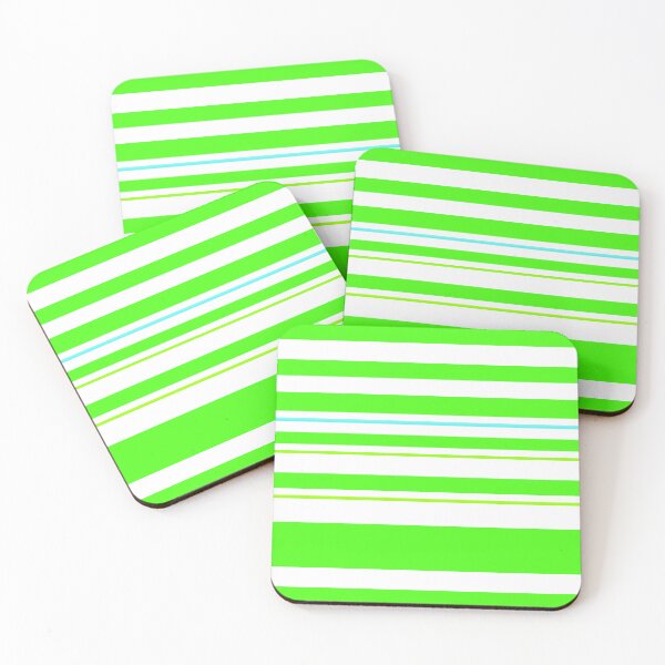Item preview, Lime green white stripes | neon green lines designed and sold by lausn.