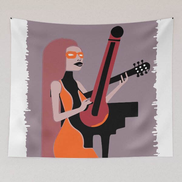 Item preview,  "The Masked Guitar and Piano Player" designed and sold by FunnyShopGirl.